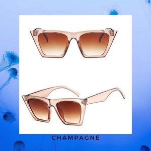 THE BELLE'S CHAMPAGNE Designer Cat Eye Sunglasses